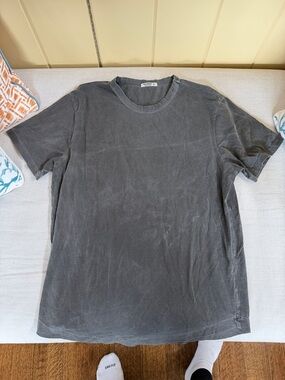 Buck Mason Washed Charcoal Crew Neck T-Shirt